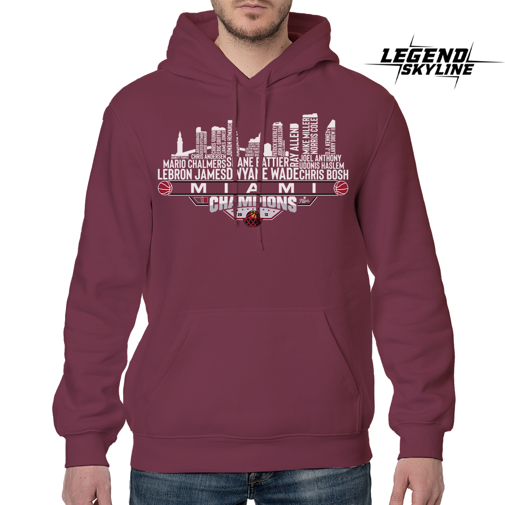 Miami Dream Team Basketball Champions 2013, Miami City Skyline Shirt