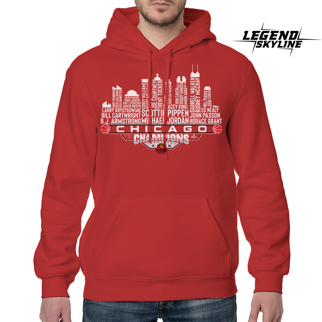 Chicago Dream Team Basketball Champions 1993 , Chicago City Skyline Shirt