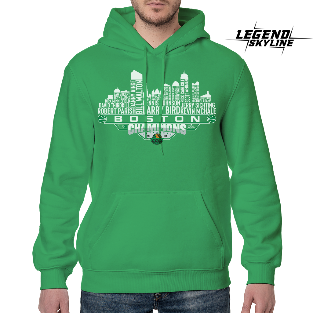 Boston Dream Team Basketball Champions 1986, Boston City Skyline Shirt