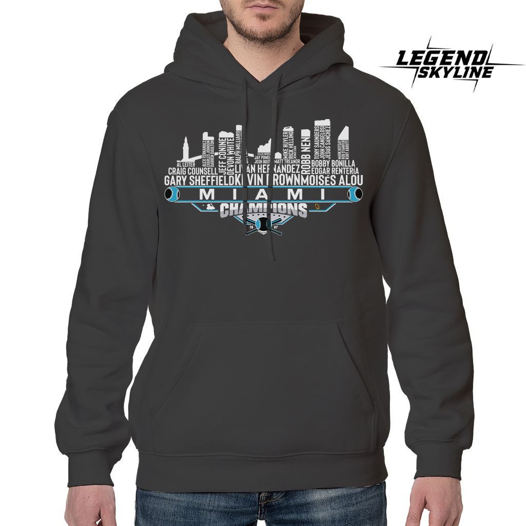 Florida Dream Team Baseball Champions 1997, Miami City Skyline Shirt