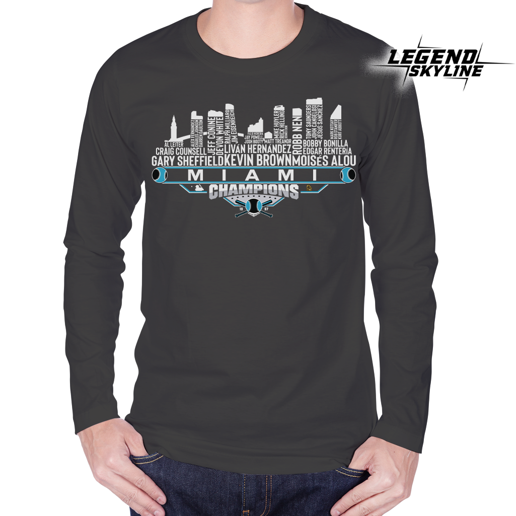 Florida Dream Team Baseball Champions 1997, Miami City Skyline Shirt