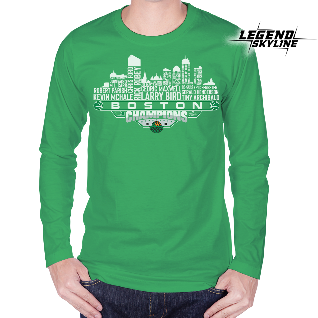 Boston Dream Team Basketball Champions 1981 , Boston City Skyline Shirt
