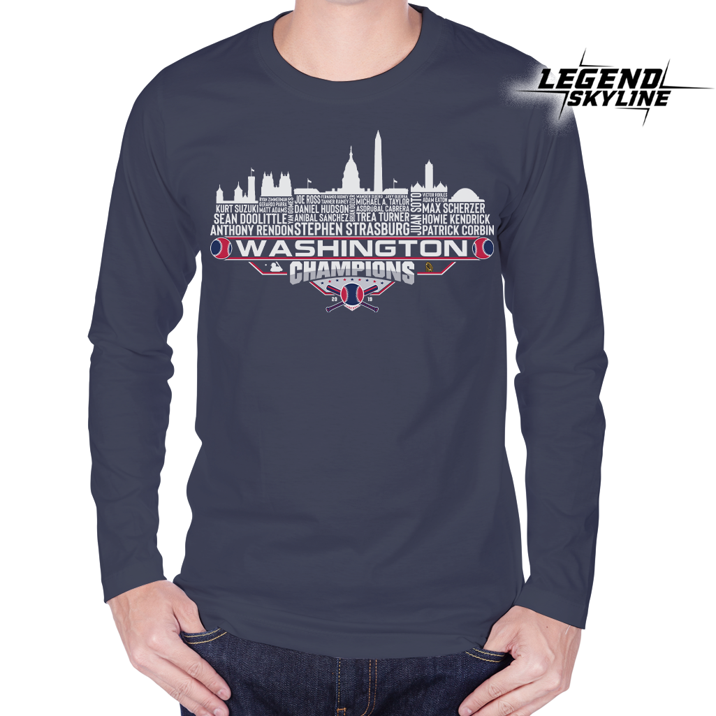 Washington Dream Team Baseball Champions 2019, Washington DC City Skyline Shirt
