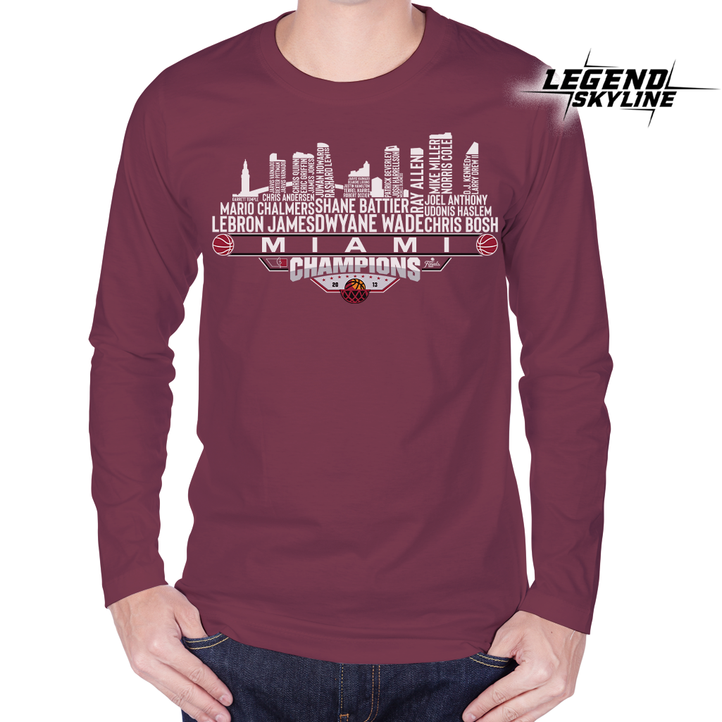 Miami Dream Team Basketball Champions 2013, Miami City Skyline Shirt
