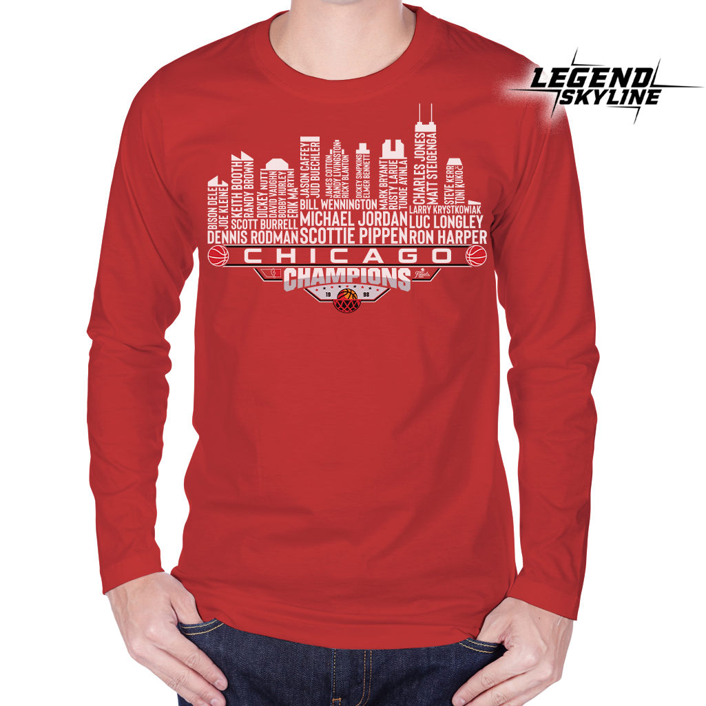 Chicago Dream Team Basketball Champions 1998, Chicago City Skyline Shirt