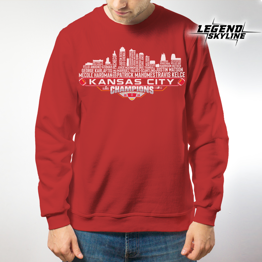 Kansas Dream Team Football LVIII Champions 2024 , Kansas City Skyline Shirt