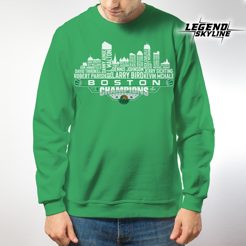 Boston Dream Team Basketball Champions 1986, Boston City Skyline Shirt