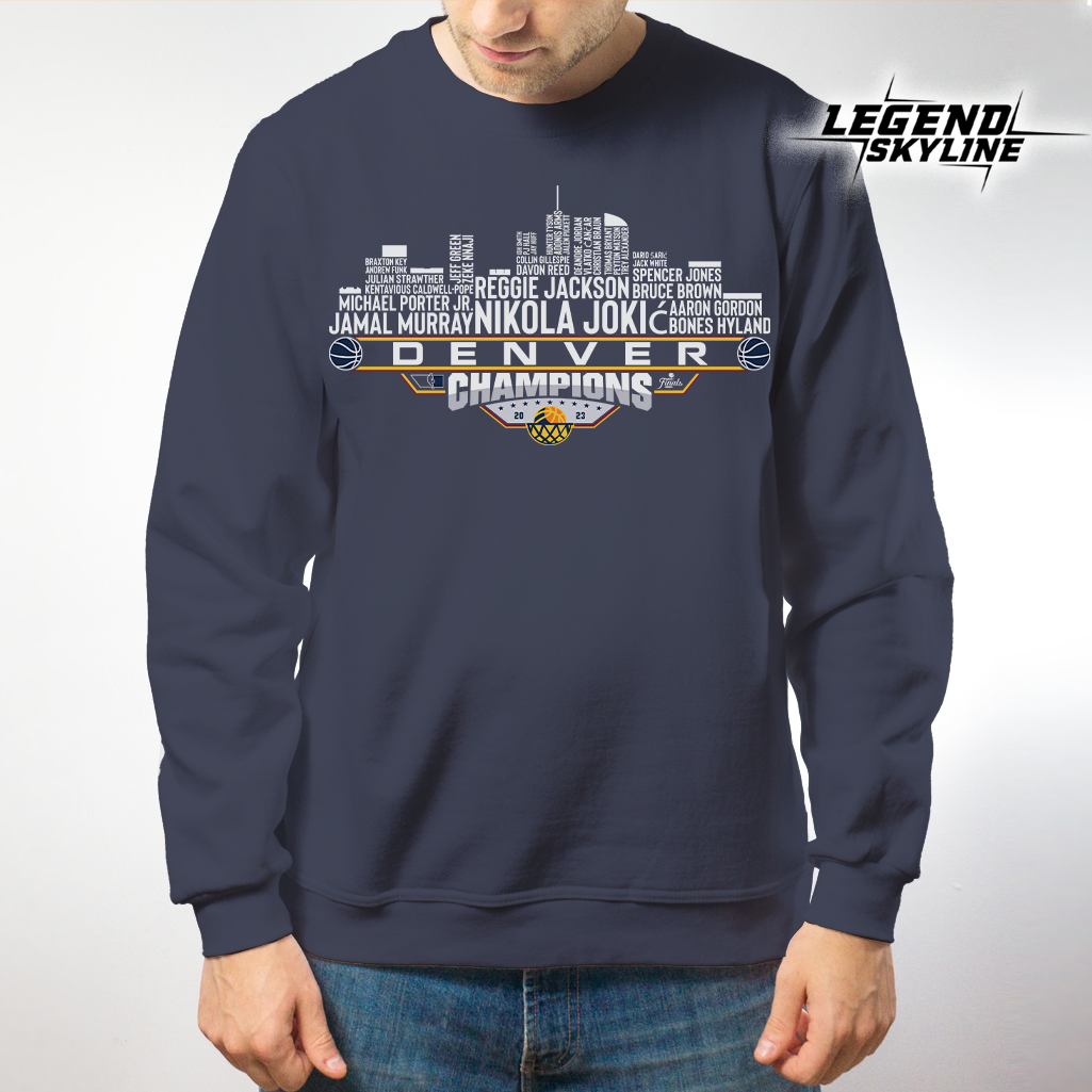 Denver Dream Team Basketball Champions 2023, Denver City Skyline Shirt