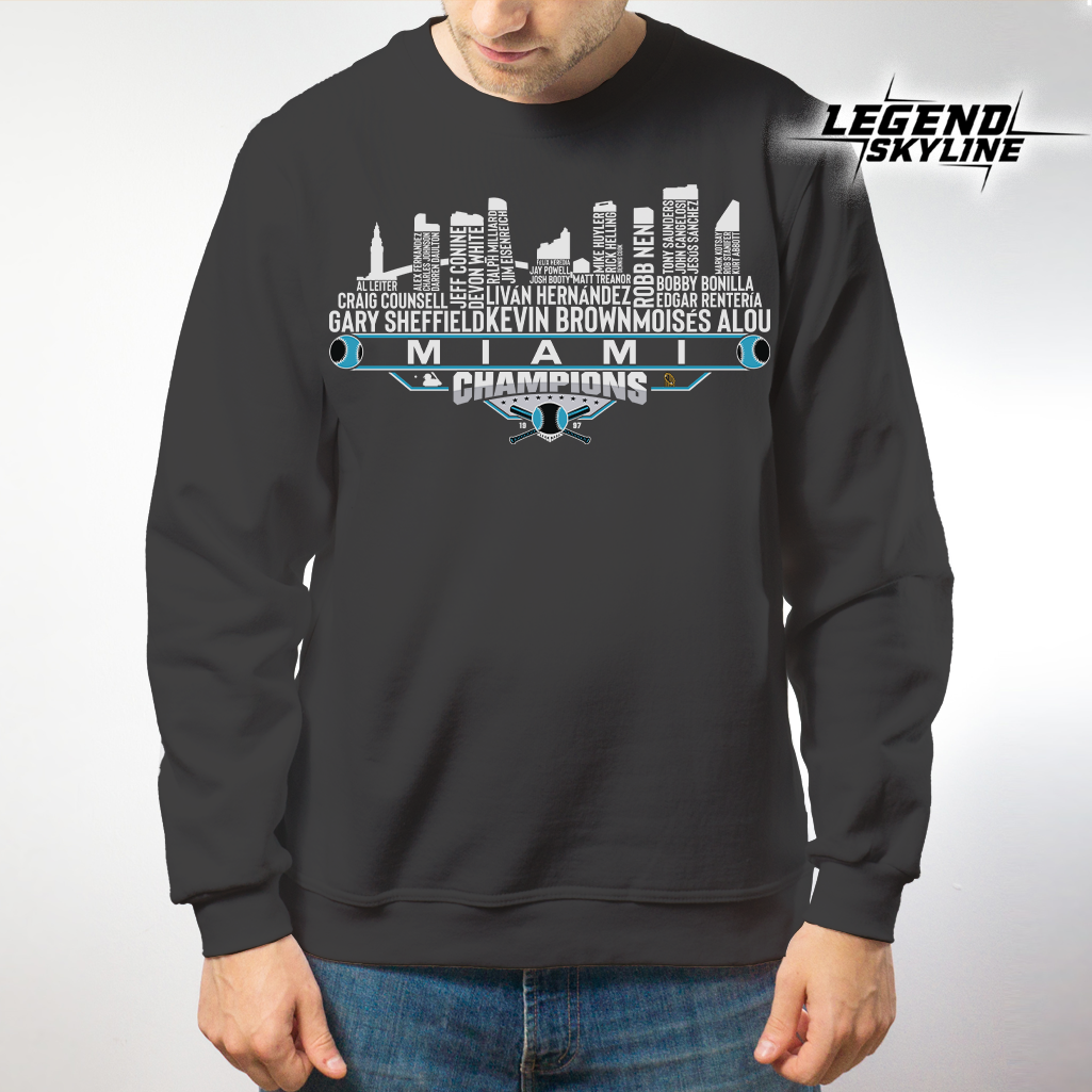 Florida Dream Team Baseball Champions 1997, Miami City Skyline Shirt