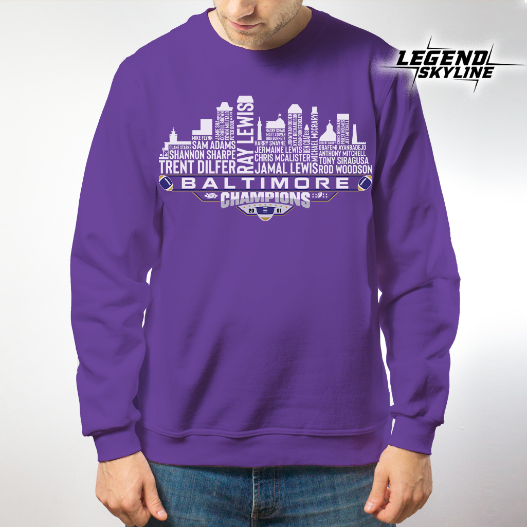 Baltimore Dream Team Football XXXV Champions 2001, Baltimore City Skyline Shirt