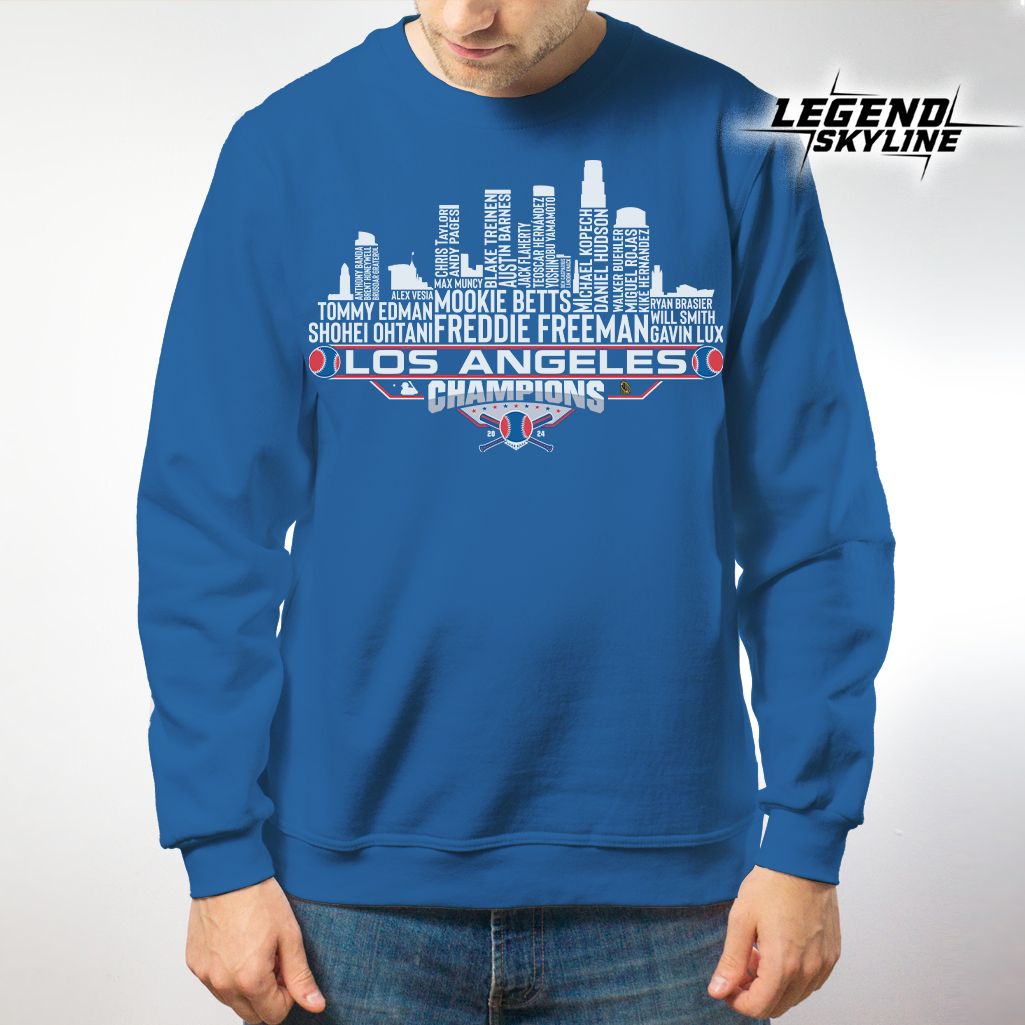 Los Angeles Dream Team Baseball Champions 2024 , Los Angeles City Skyline Shirt