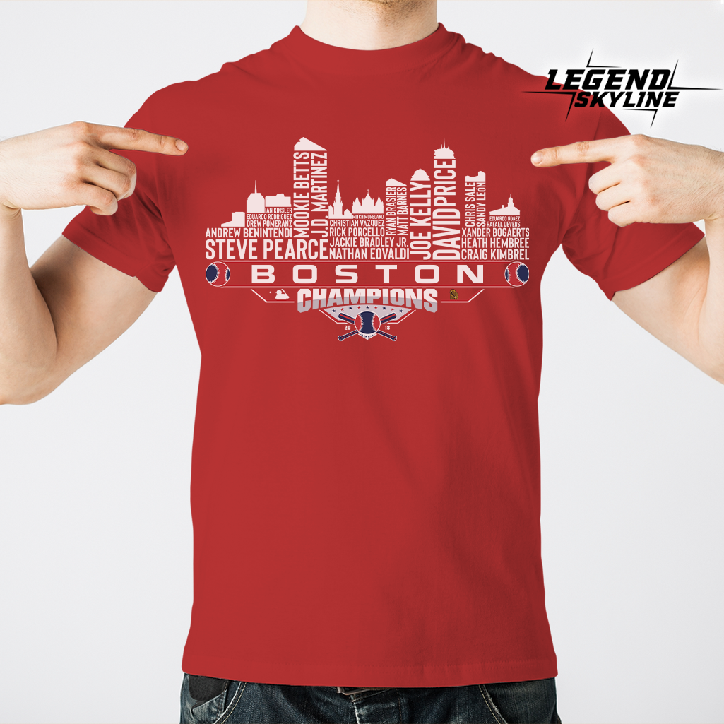 Boston Dream Team Baseball Champions 2018 , Boston City Skyline Shirt