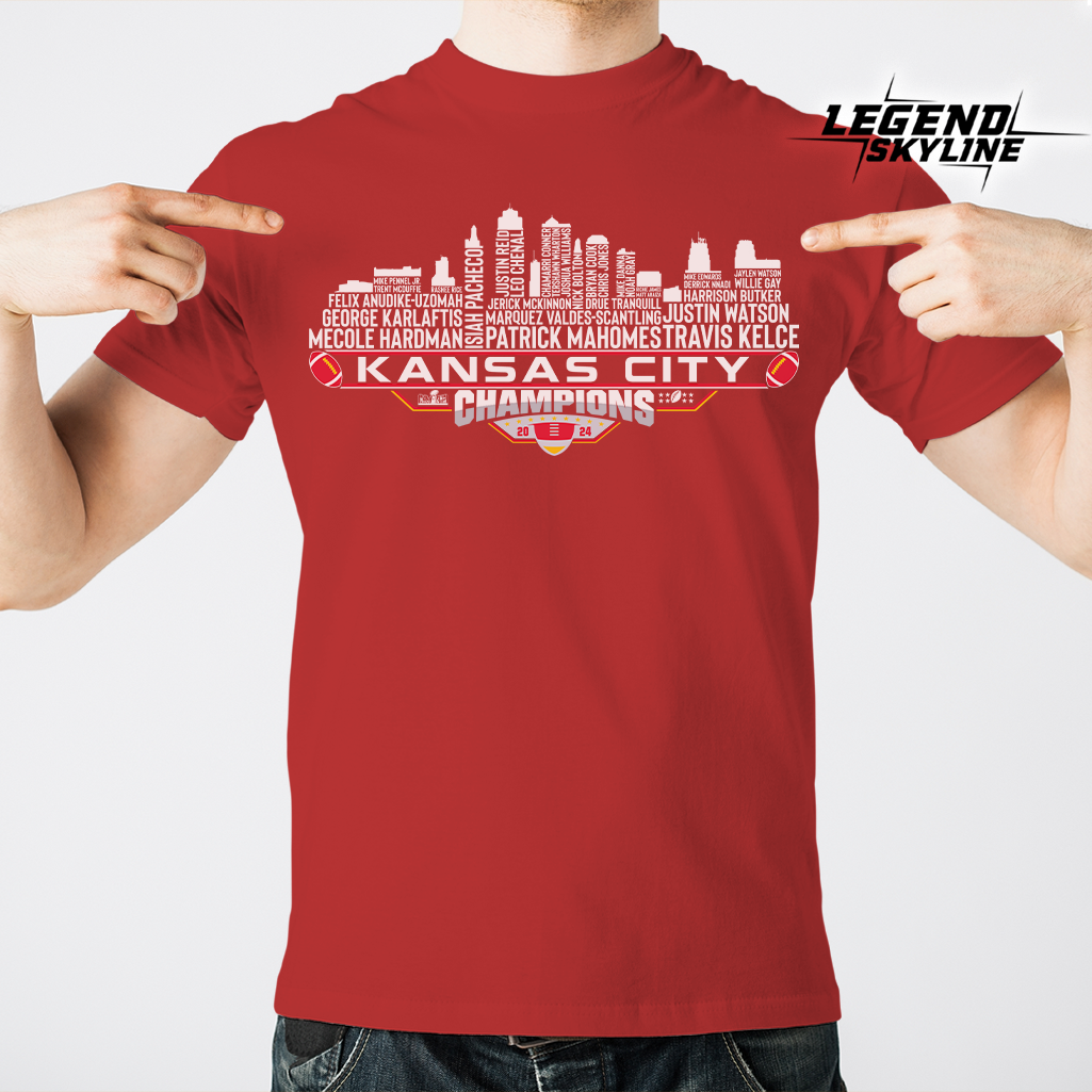 Kansas Dream Team Football LVIII Champions 2024 , Kansas City Skyline Shirt