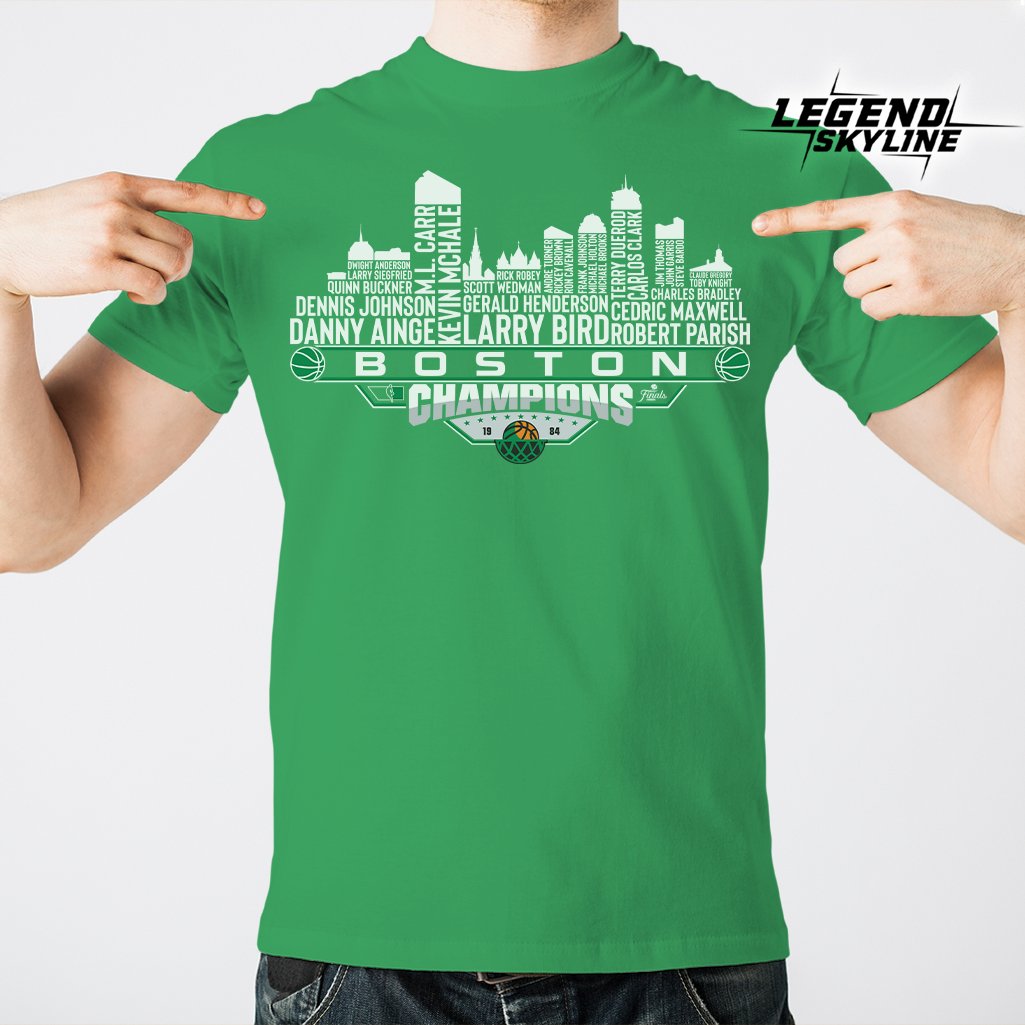 Boston Dream Team Basketball Champions 1984, Boston City Skyline Shirt