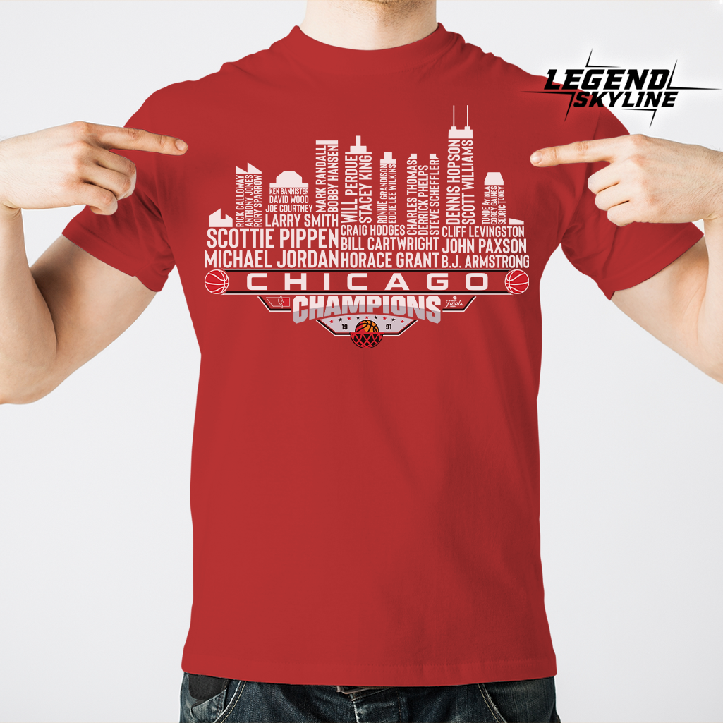 Chicago Dream Team Basketball Champions 1991, Chicago City Skyline Shirt