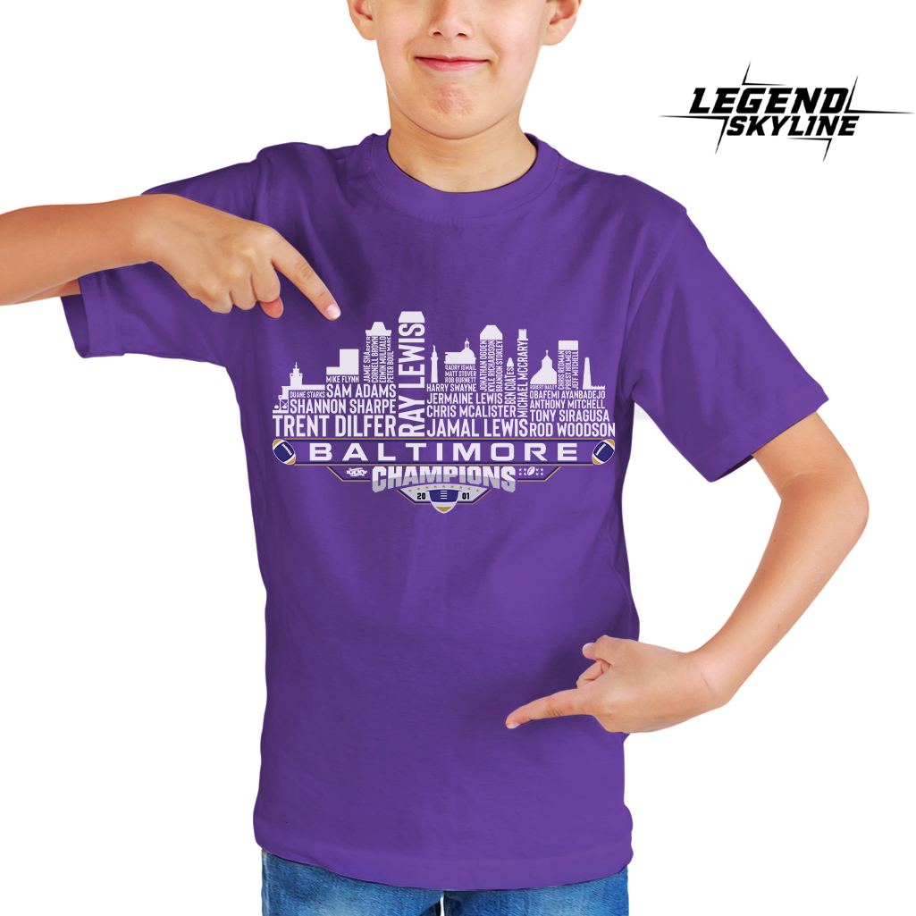 Baltimore Dream Team Football XXXV Champions 2001, Baltimore City Skyline Shirt