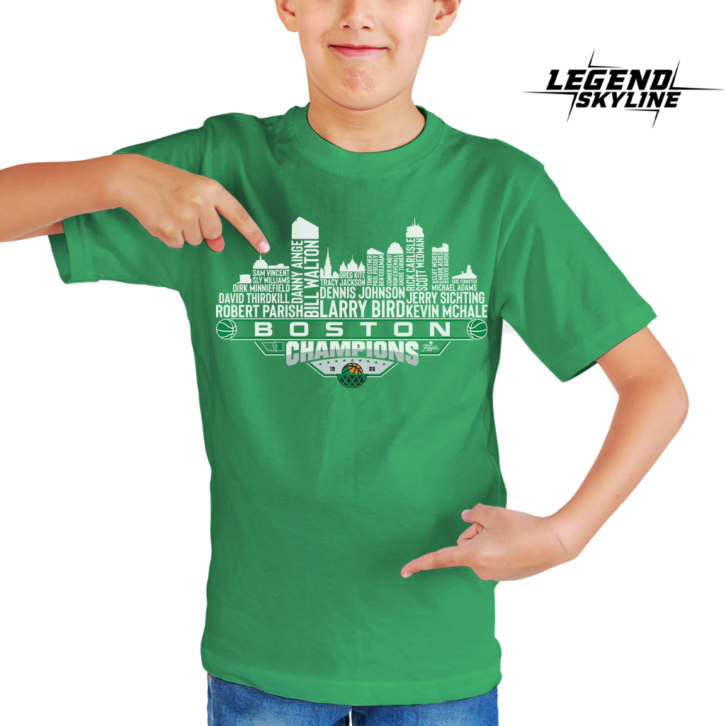 Boston Dream Team Basketball Champions 1986, Boston City Skyline Shirt