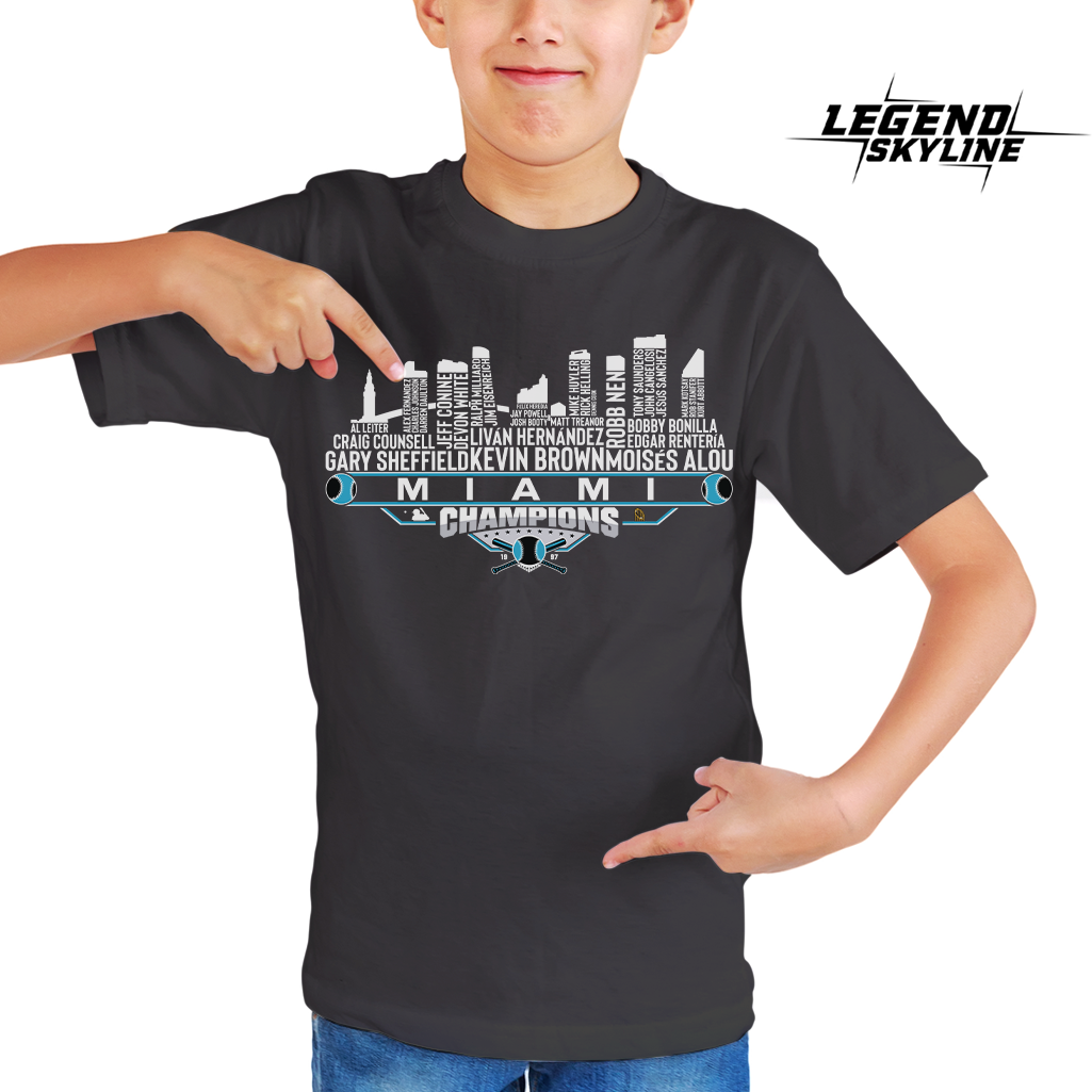 Florida Dream Team Baseball Champions 1997, Miami City Skyline Shirt