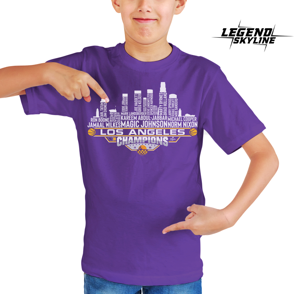 Los Angeles Dream Team Basketball Champions 1980, Los Angeles City Skyline Shirt