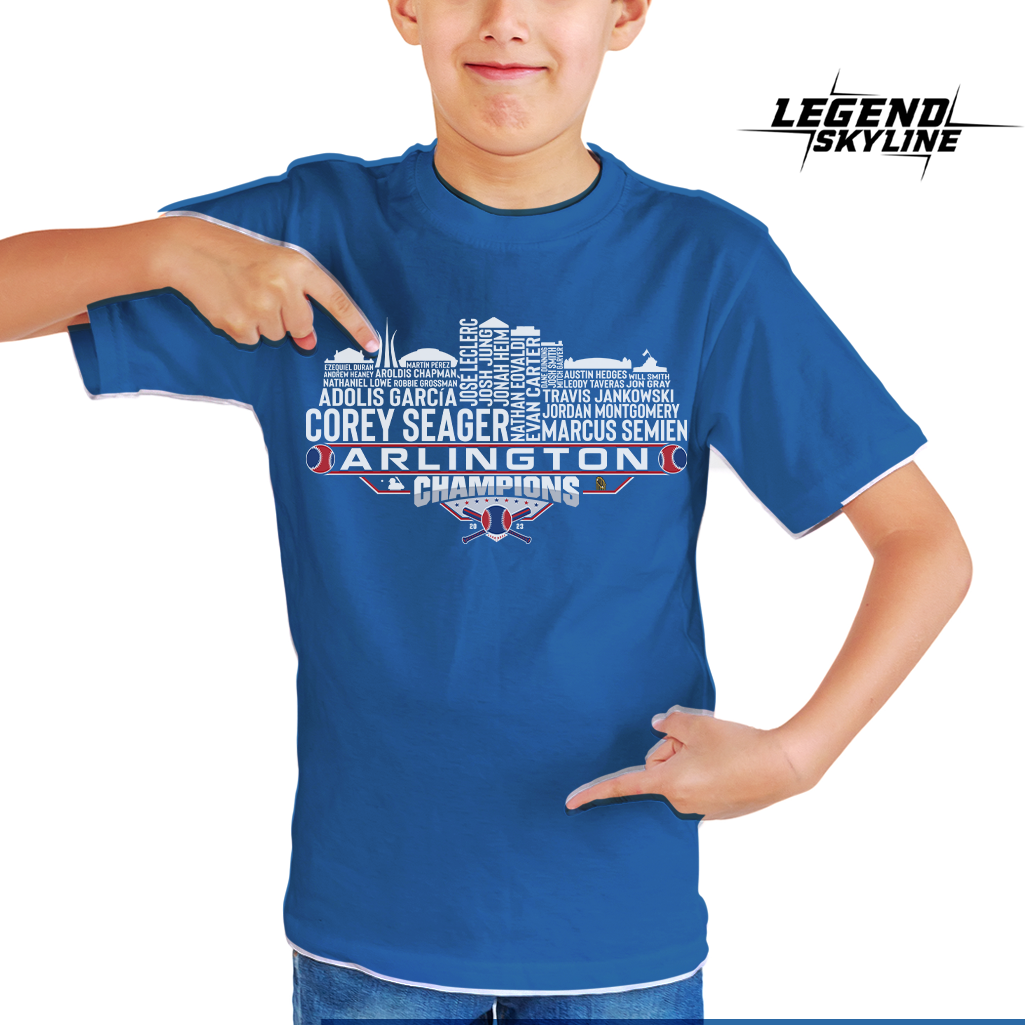Arlington Dream Team Baseball Champions 2023, Arlington City Skyline Shirt
