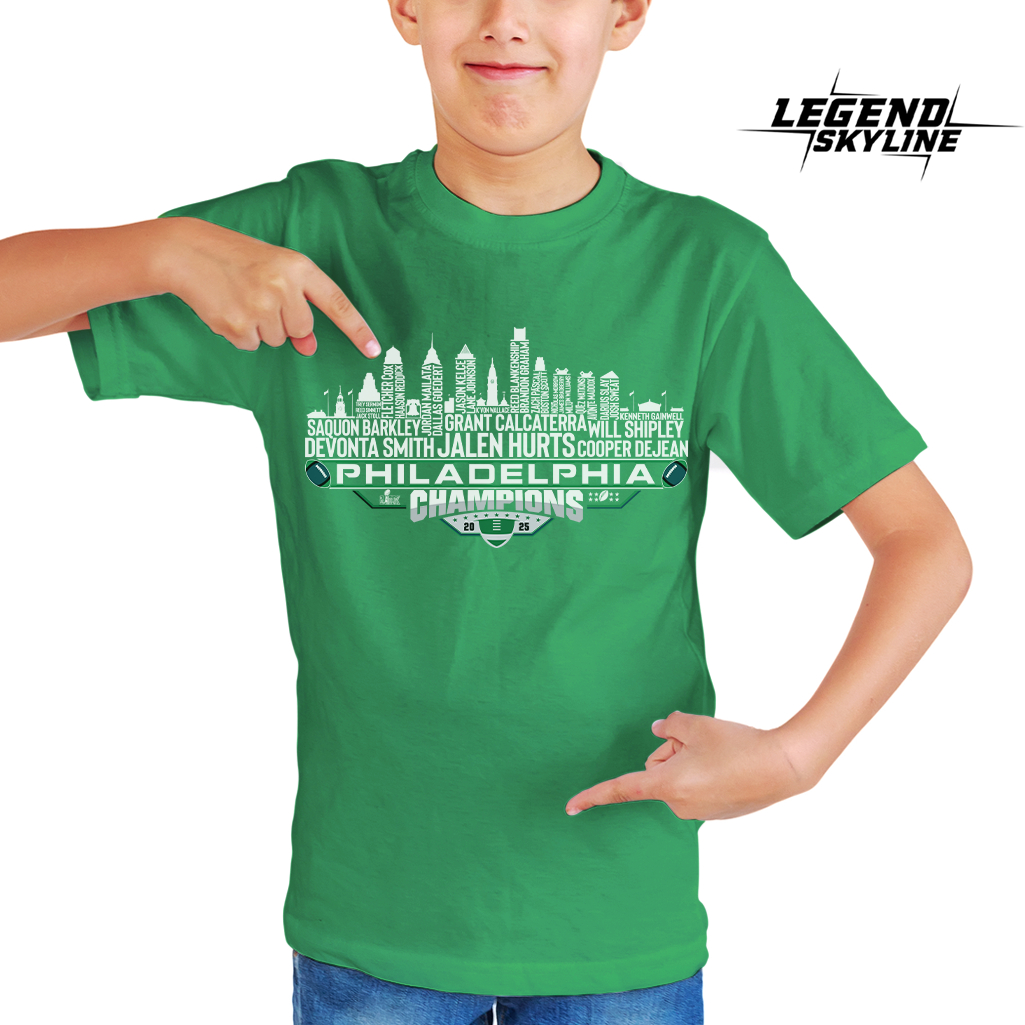 Philadelphia Dream Team Football LII Champions 2025, Philadelphia City Skyline Shirt