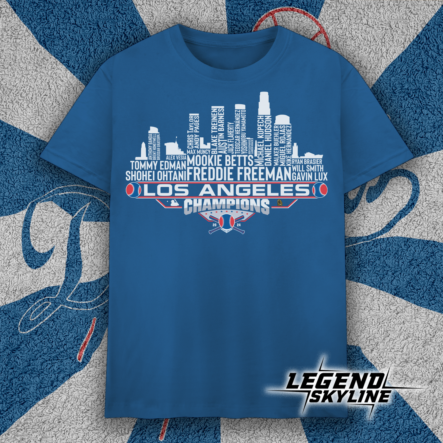 Los Angeles Dream Team Baseball Champions 2024 , Los Angeles City Skyline Shirt