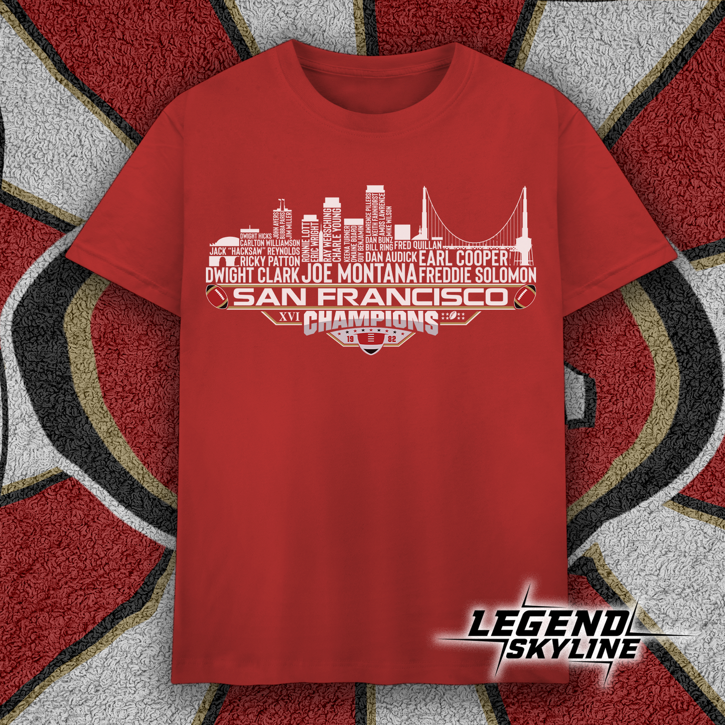 San Francisco Dream Team Football XVI Champions 1982, San Francisco City Skyline Shirt