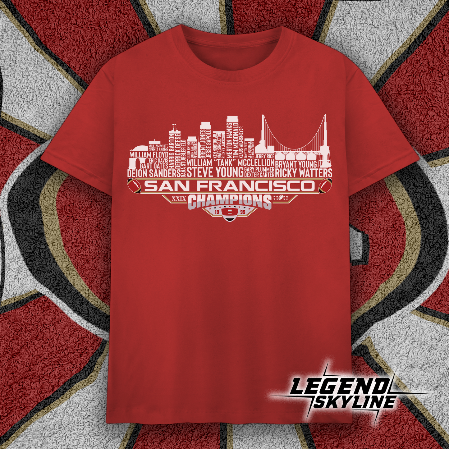 San Francisco Dream Team Football XXIX Champions 1995, San Francisco City Skyline Shirt