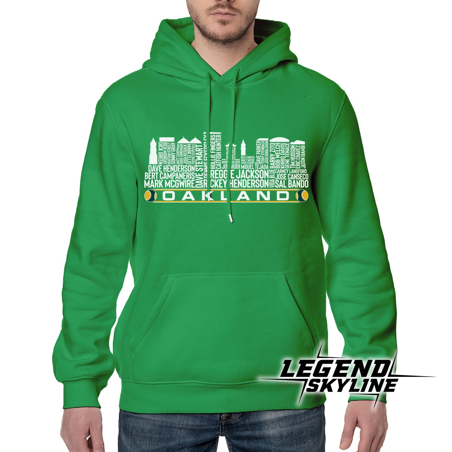 Oakland Baseball Greatest Of All Time Team Legend Oakland City Skyline Shirt