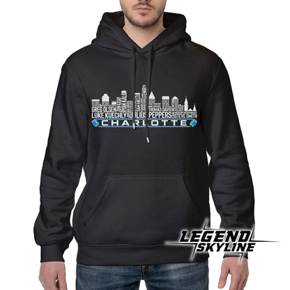 Carolina Football Greatest Of All Time Team Legend Charlotte City Skyline Shirt