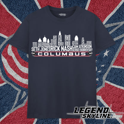 Columbus Hockey Greatest Of All Time Team Legend Columbus City Skyline Shirt