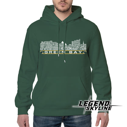 Green Bay Football Greatest Of All Time Team Legend Green Bay Skyline Shirt