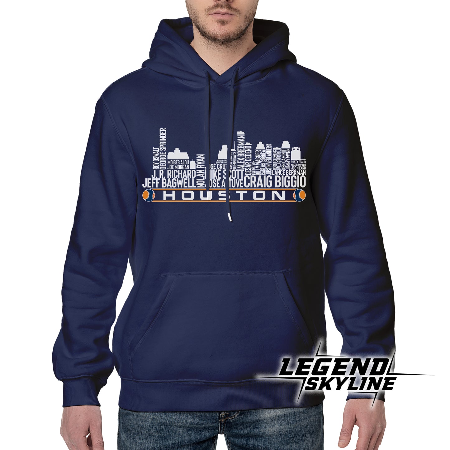 Houston Baseball Greatest Of All Time Team Legend Houston City Skyline Shirts