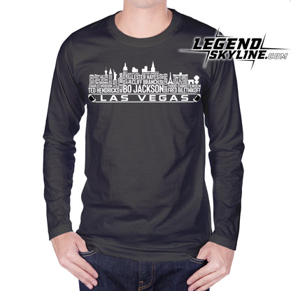 Las Vegas Football Greatest Of All Time Team Legend Las Vegas City Skyline Shirt