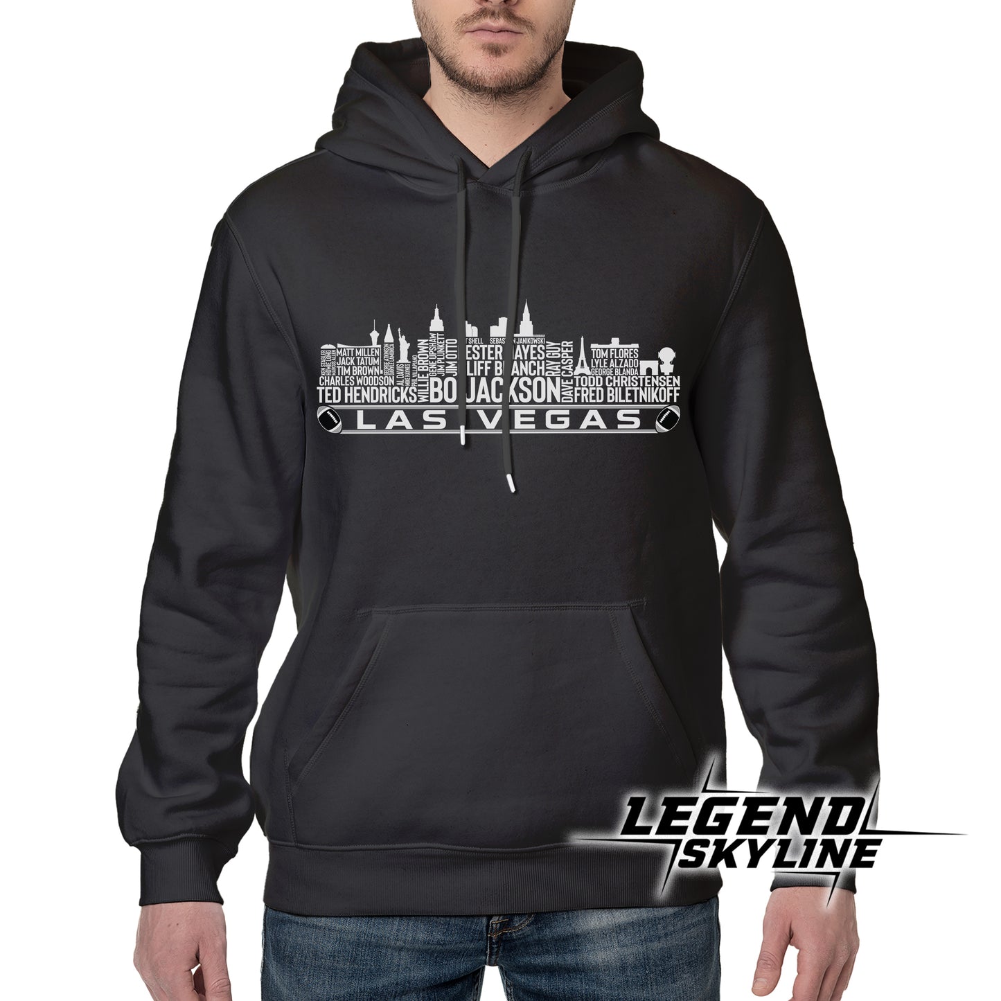 Las Vegas Football Greatest Of All Time Team Legend Las Vegas City Skyline Shirt