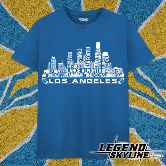 Los Angeles Football Greatest Of All Time Team Legend Los Angeles City Skyline Shirt