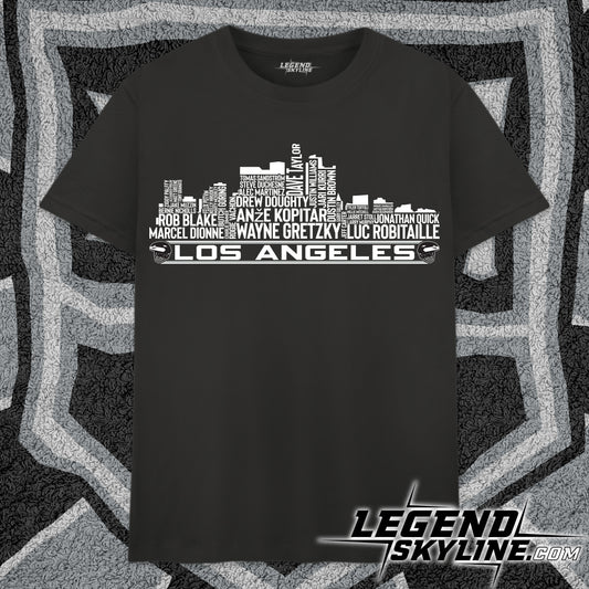 Los Angeles Hockey Team All Time Legends Los Angeles City Skyline Shirt
