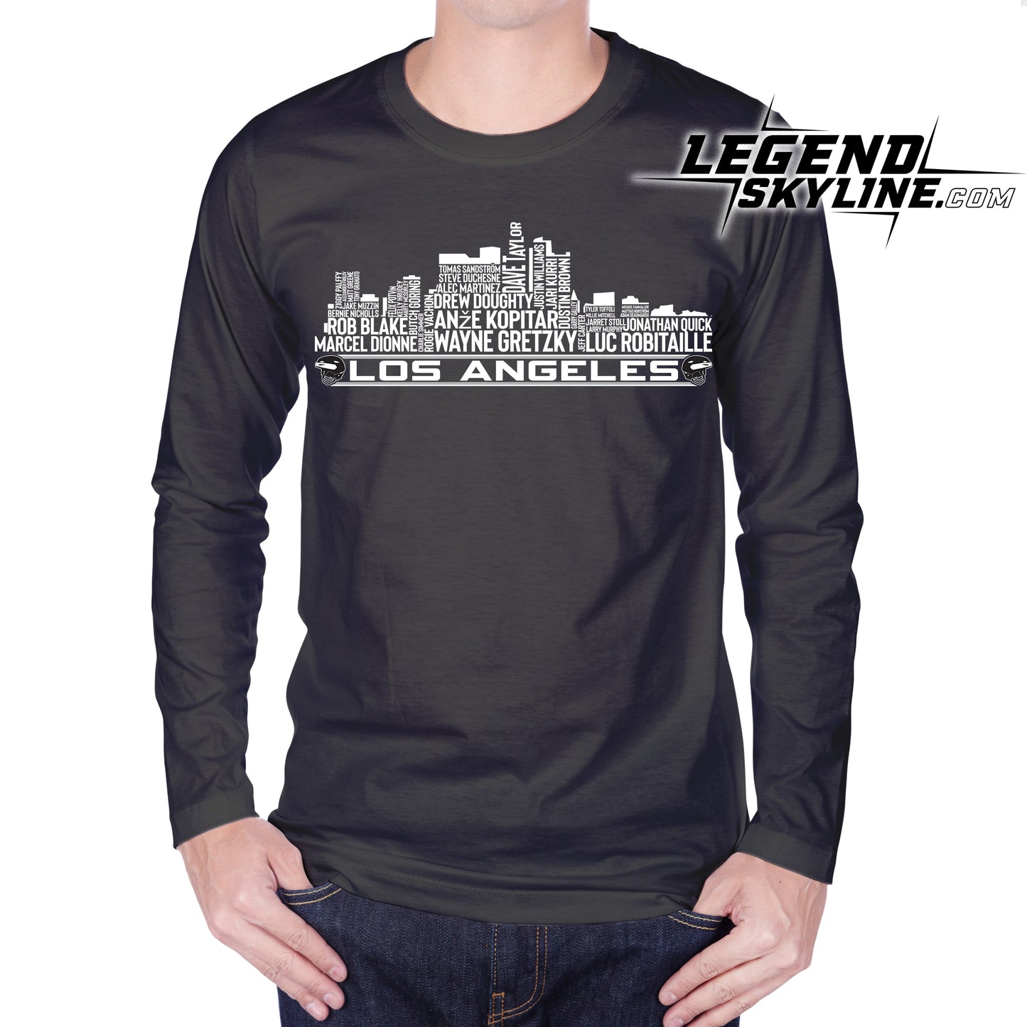 Los Angeles Hockey Team All Time Legends Los Angeles City Skyline Shirt