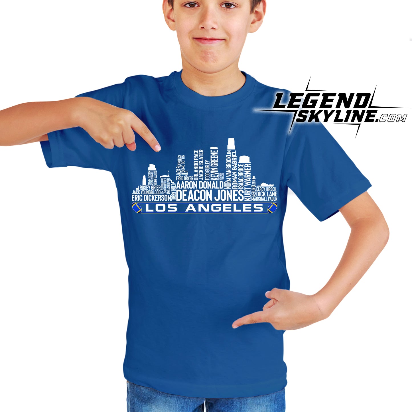Los Angeles R Football Greatest Of All Time Team Legend Los Angeles R City Skyline Shirt