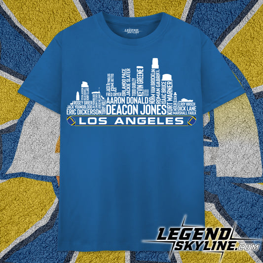 Los Angeles R Football Greatest Of All Time Team Legend Los Angeles R City Skyline Shirt