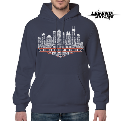 Chicago Dream Team Football XX Champions 1986, Chicago City Skyline Shirt