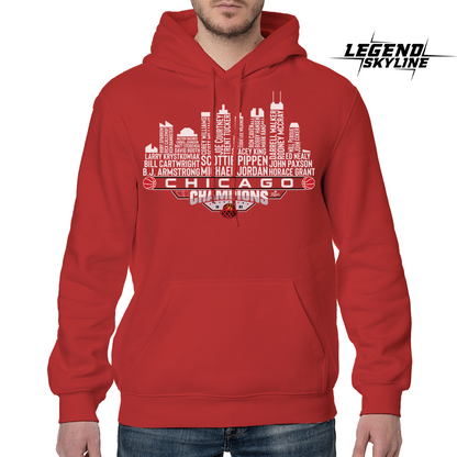 Chicago Dream Team Basketball Champions 1993 , Chicago City Skyline Shirt