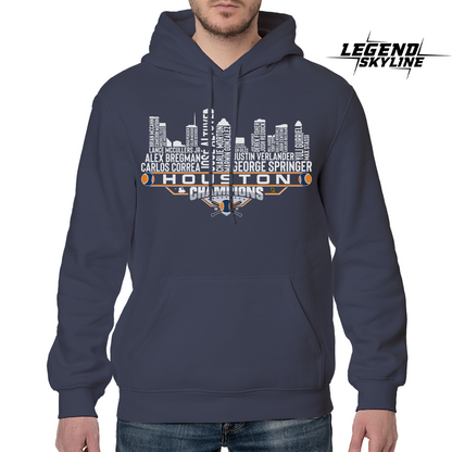 Houston Dream Team Baseball Champions 2017, Houston City Skyline Shirt