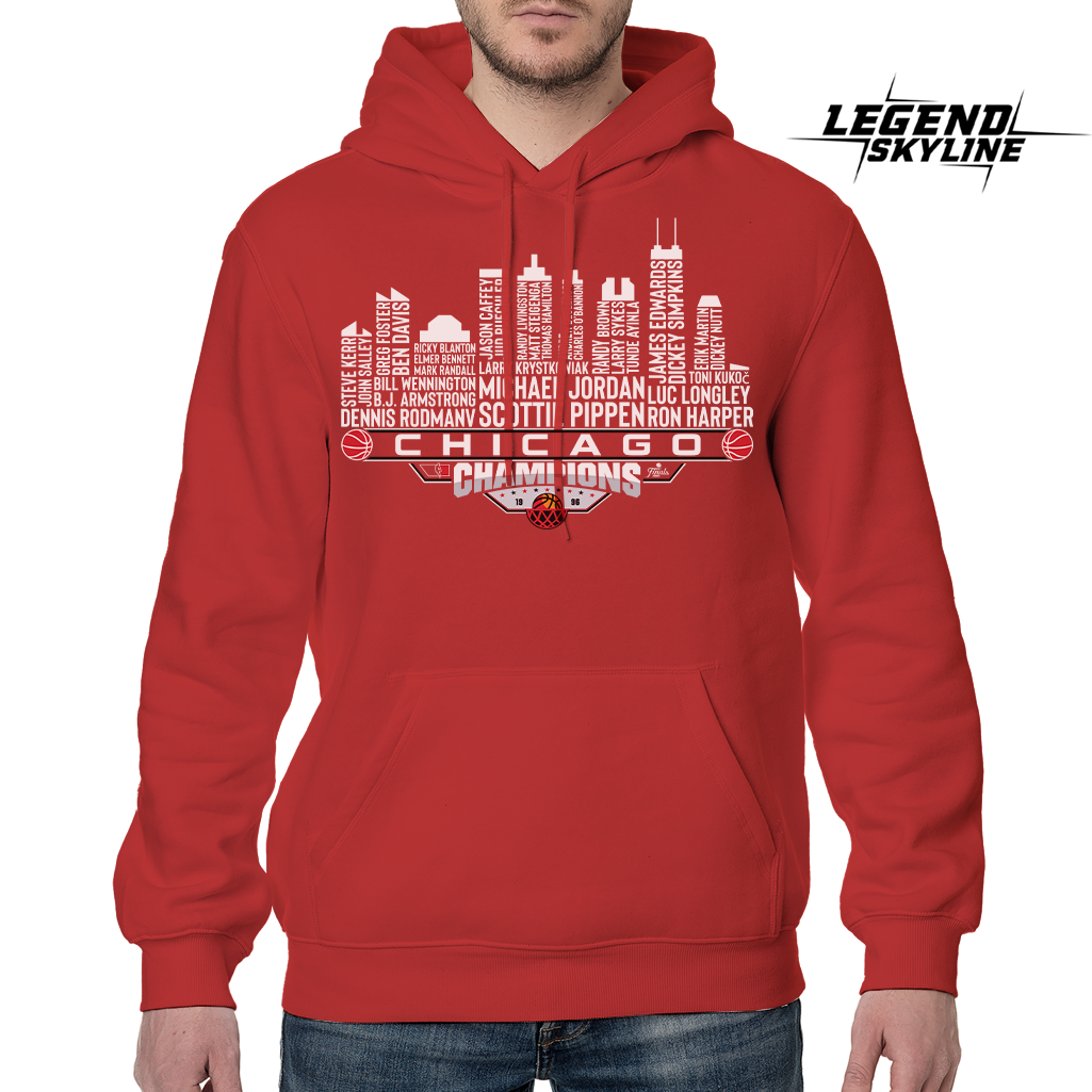 Chicago Dream Team Basketball Champions 1996, Chicago City Skyline Shirt