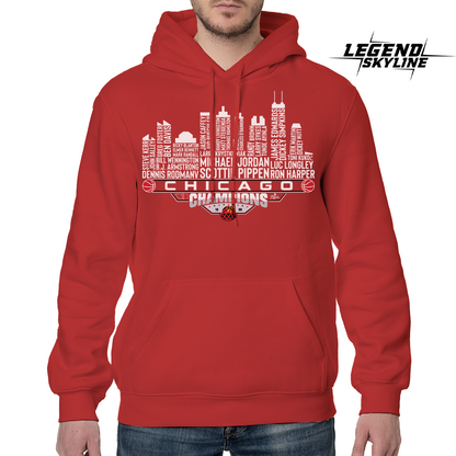 Chicago Dream Team Basketball Champions 1996, Chicago City Skyline Shirt
