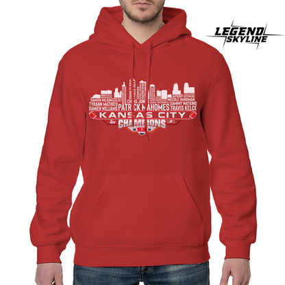 Kansas Dream Team Football  LIV Champions 2020, Kansas City Skyline Shirt