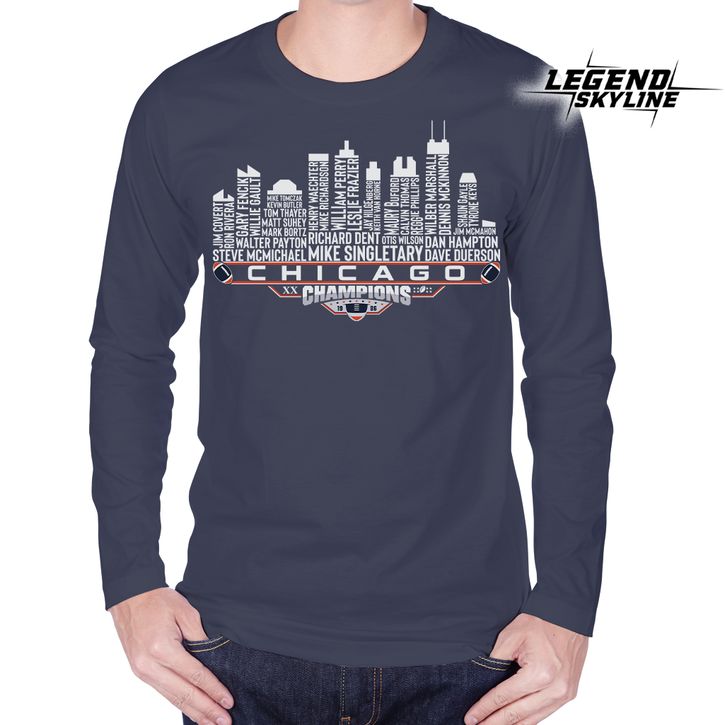 Chicago Dream Team Football XX Champions 1986, Chicago City Skyline Shirt