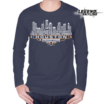 Houston Dream Team Baseball Champions 2017, Houston City Skyline Shirt