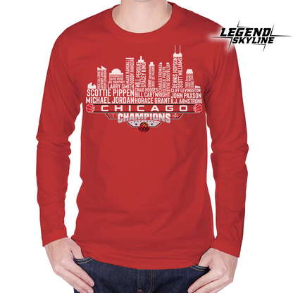 Chicago Dream Team Basketball Champions 1991, Chicago City Skyline Shirt