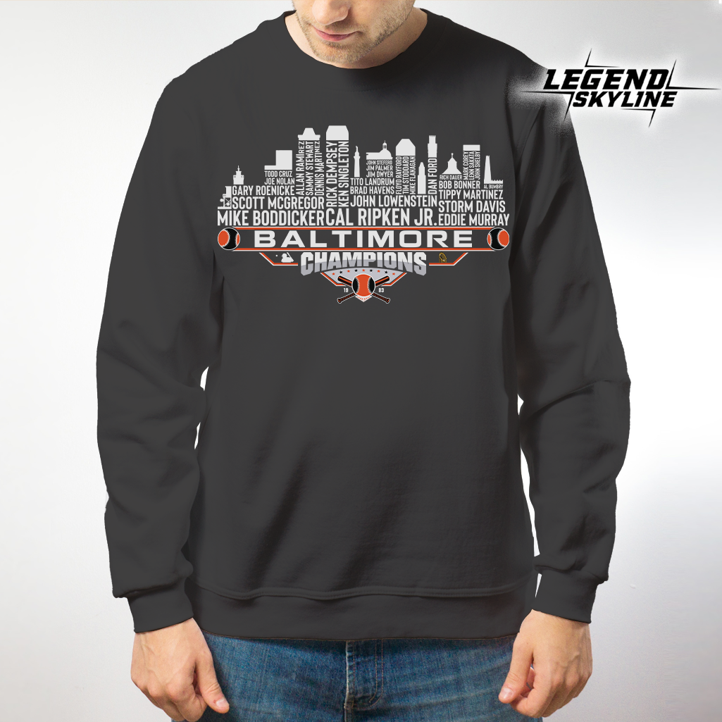 Baltimore Dream Team Baseball Champions 1983, Baltimore City Skyline Shirt